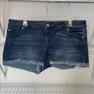 Altar’d State Dark Wash Jean Shorts